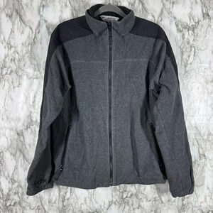 Columbia Vertex Core Interchange Women’s Fleece Jacket Large Gray Black Outdoors